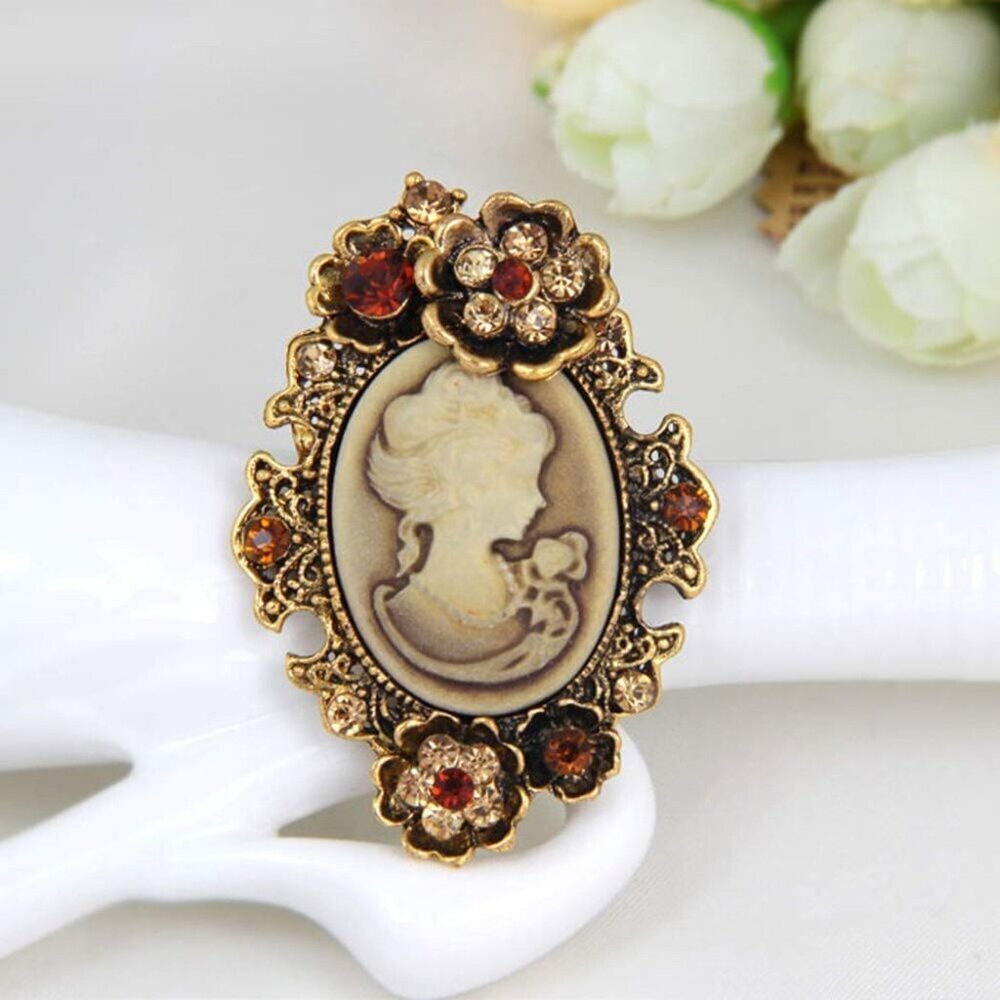 4Pcs Brooch Lot with Large Big Size Rhinestone Crystal Fashion Jewelry - Picture 4 of 9